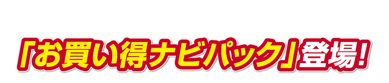「お買い得ナビパック」登場！