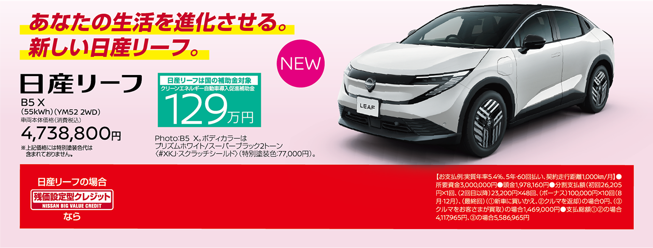あなたの生活を進化させる。新しい日産リーフ。 日産リーフ