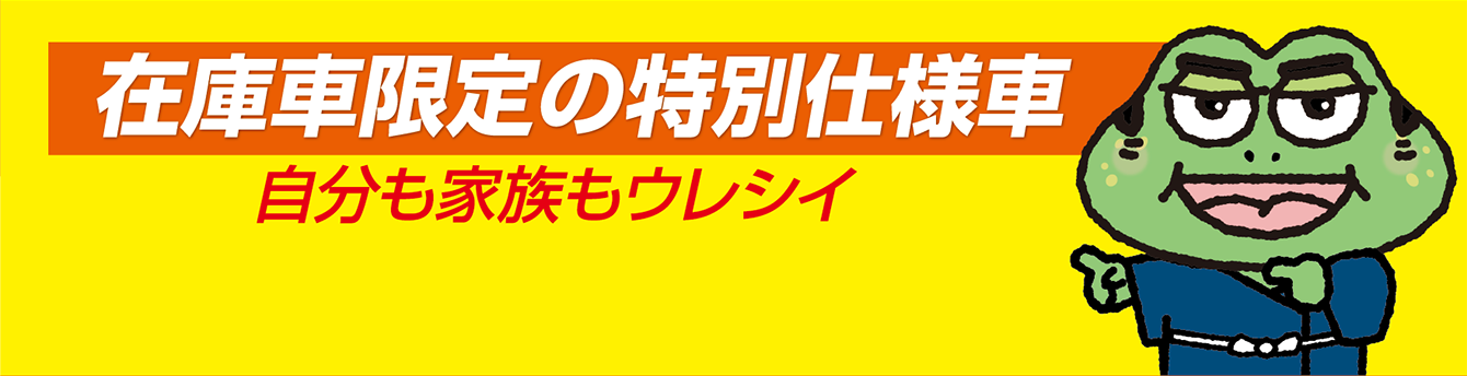 在庫車限定の特別仕様車 自分も家族もウレシイ