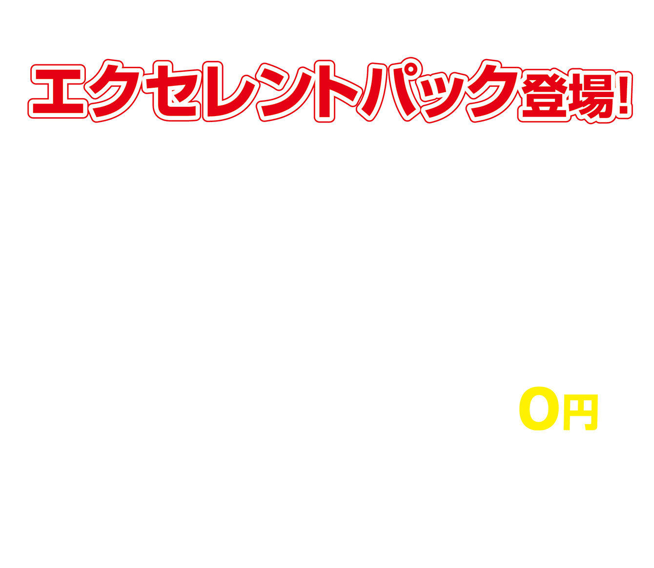 エクセレントパック登場！ 施工費0円