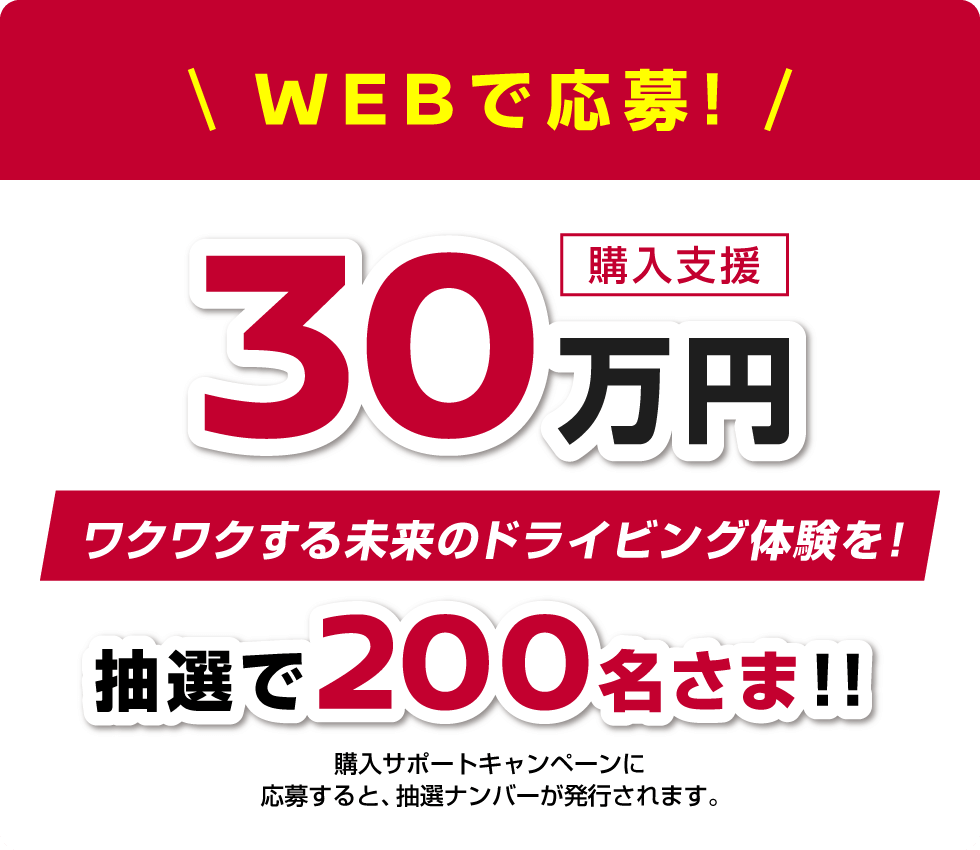 WEBで応募購入支援金プレゼント30万円