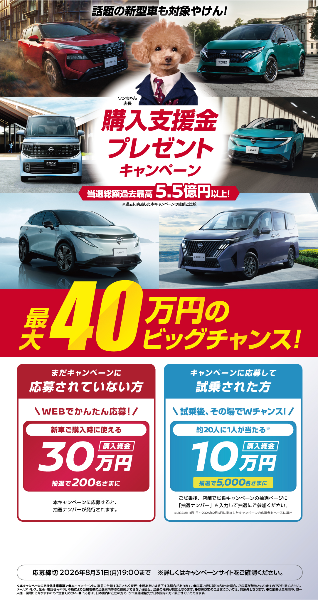 購入支援金プレゼントキャンペーン