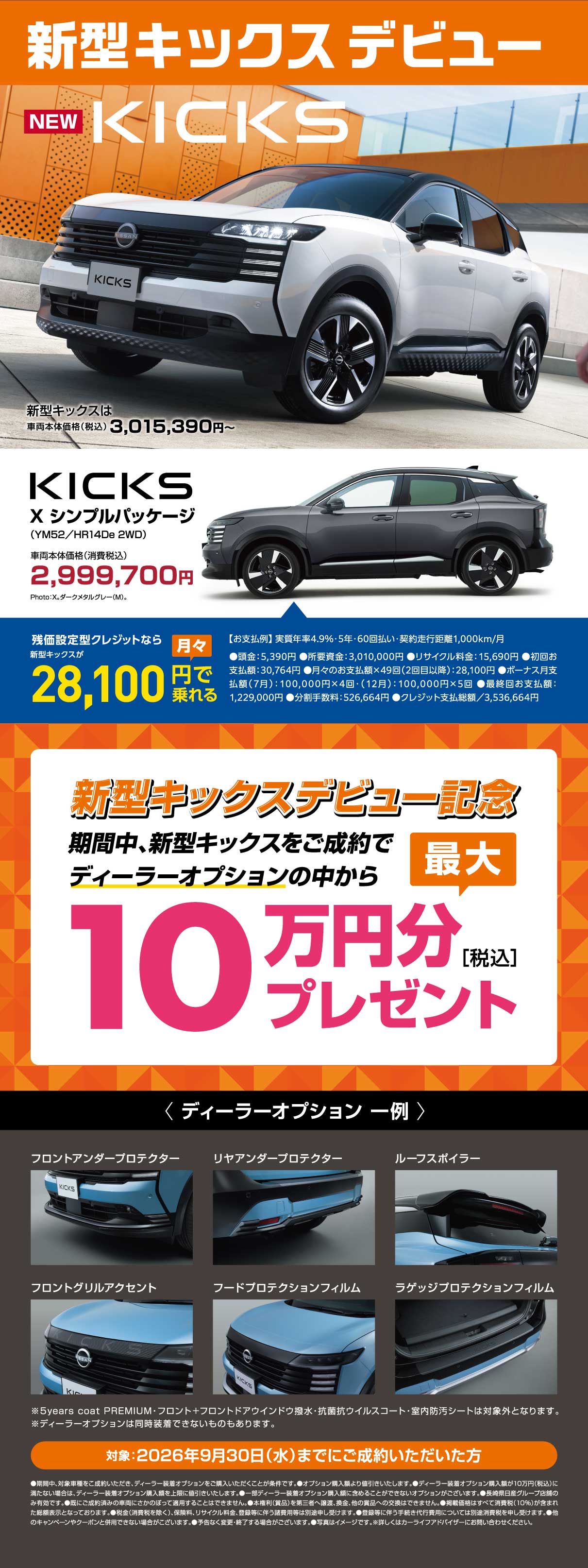 新型キックスデビュー記念