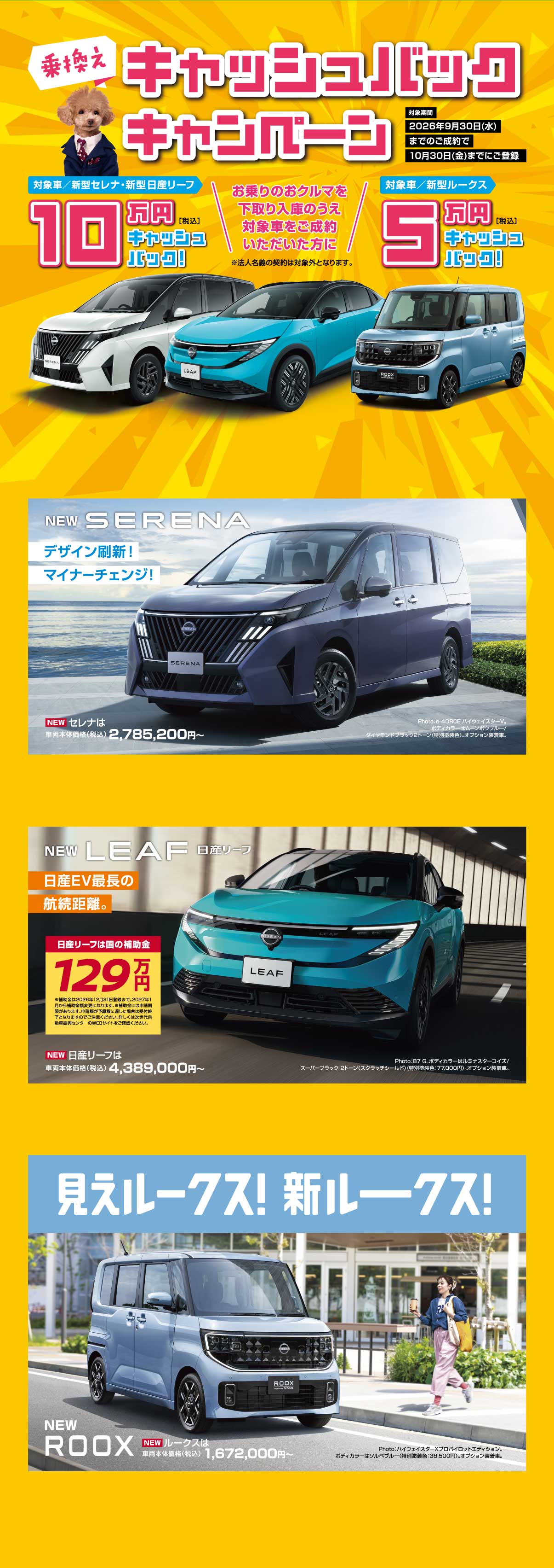 キャッシュバックキャンペーン