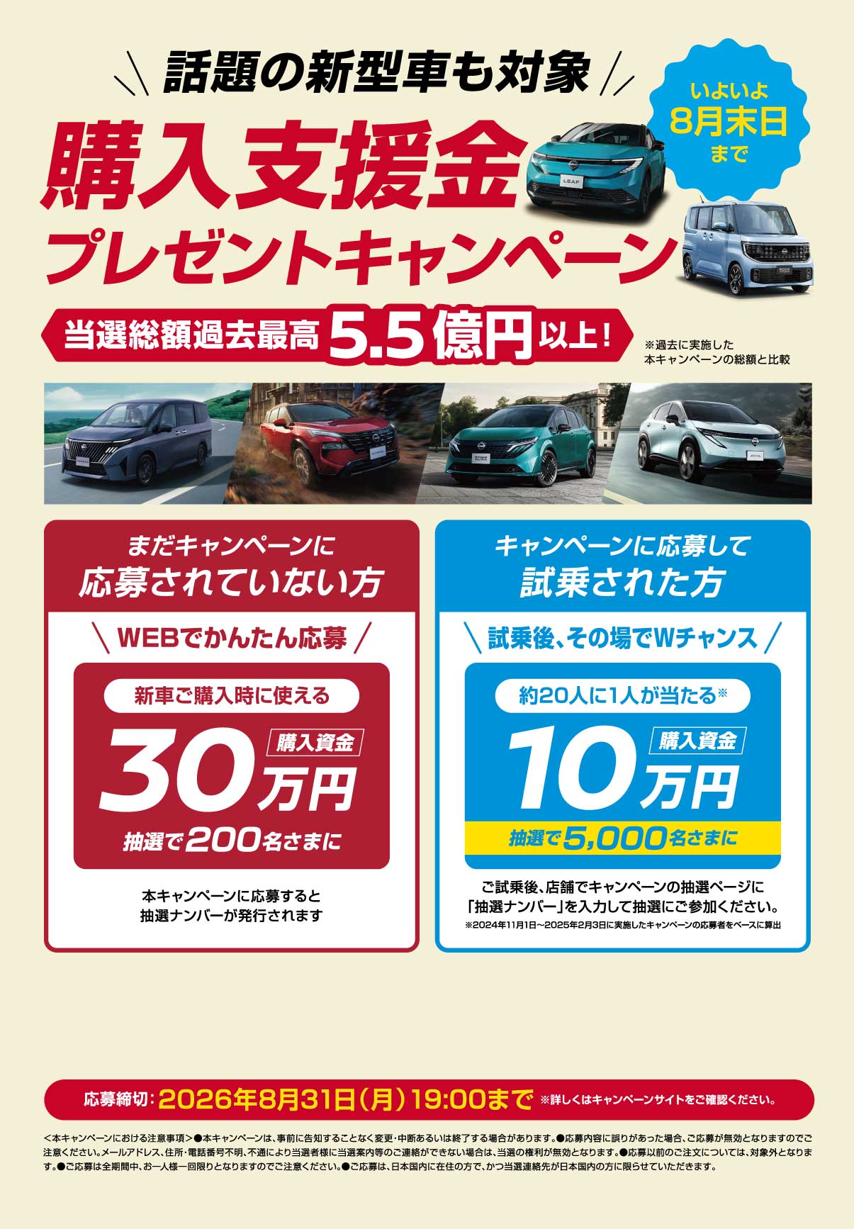 購入支援金プレゼントキャンペーン
