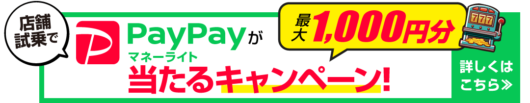 試乗でpaypayマネーライトが当たるキャンペーン
