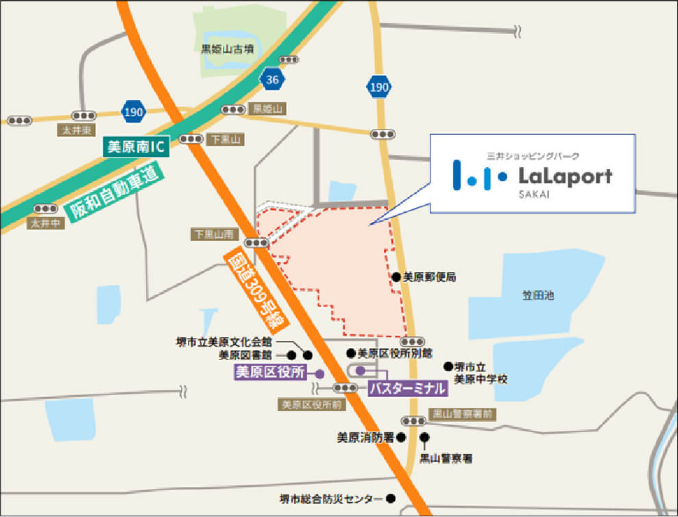 ららぽーと堺店の地図