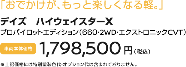 「おでかけが、もっと楽しくなる軽。」