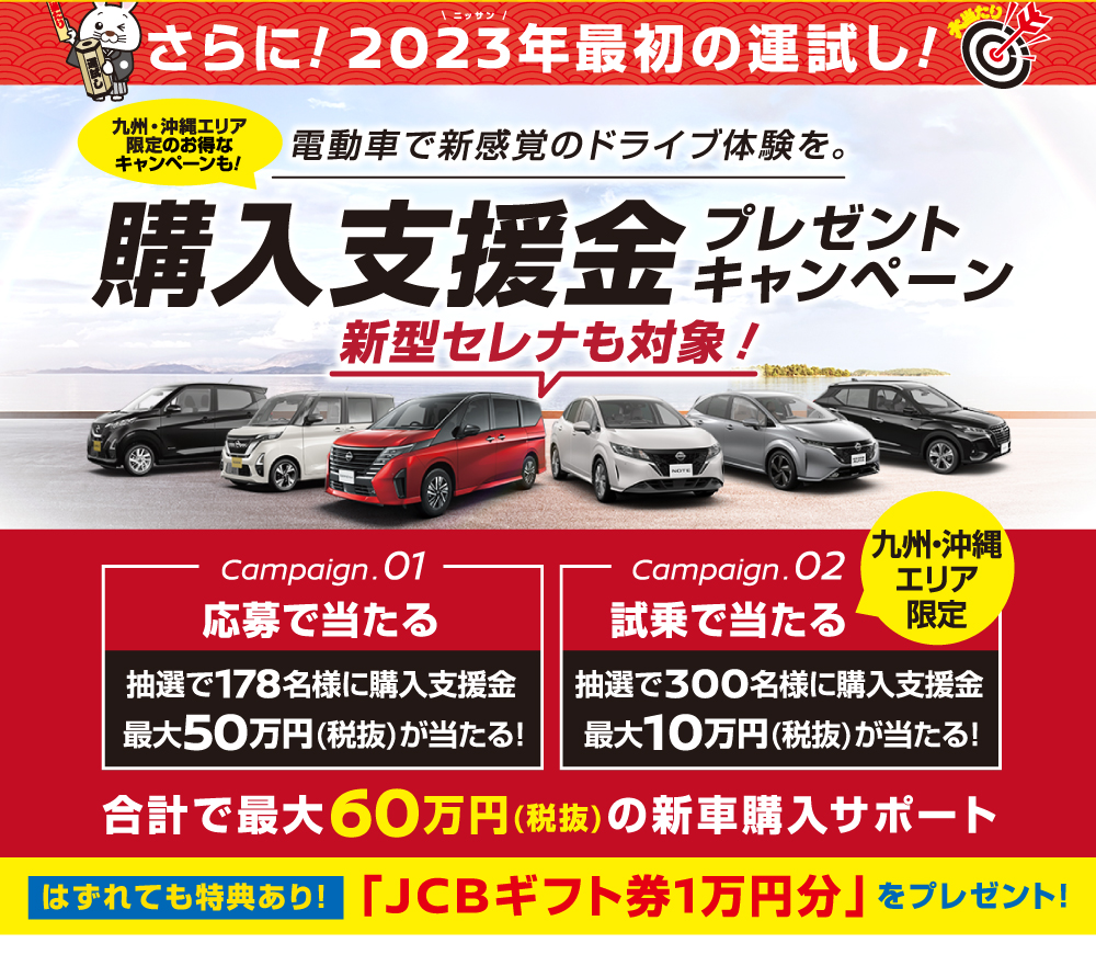 購入支援金プレゼント