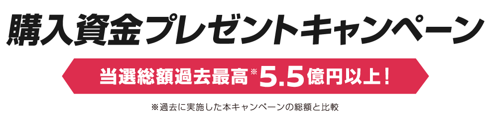 購入資金プレゼントキャンペーン